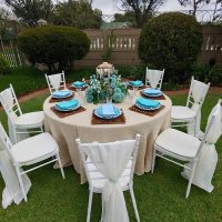 Blue wedding decor for hire boksburg