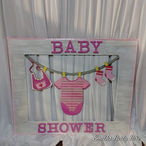 Baby shower backdrop