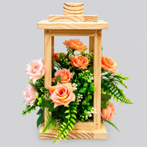Rose gold flower lantern 30cm