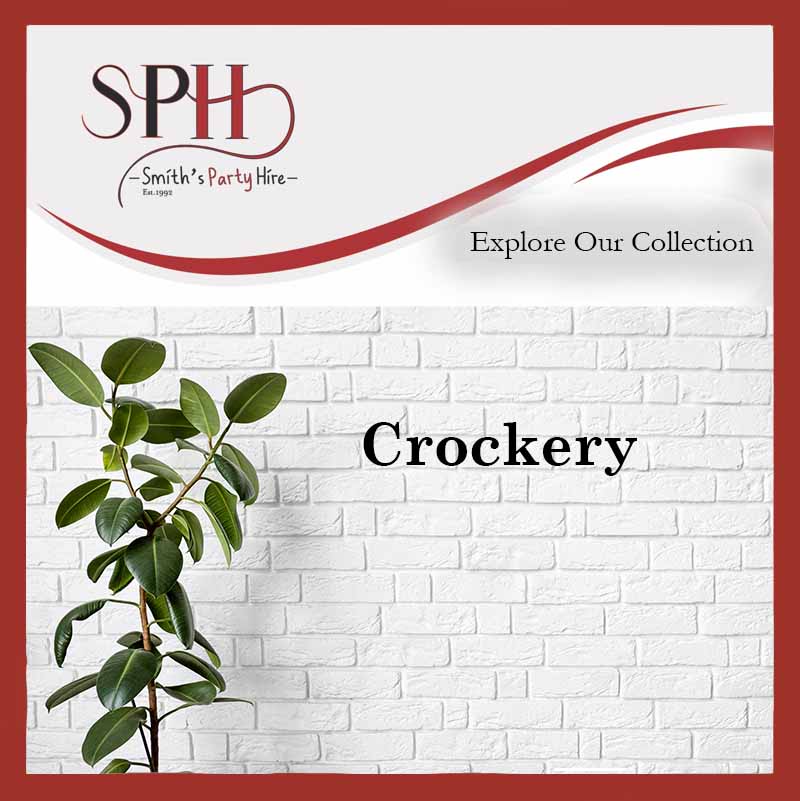 Crockery for hire, party hire boksburg, party rentals