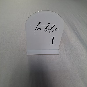 White table numbers
