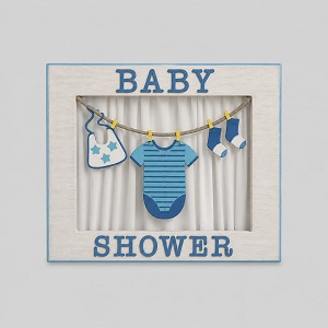 BABY SHOWER WASHING LINE BLUE