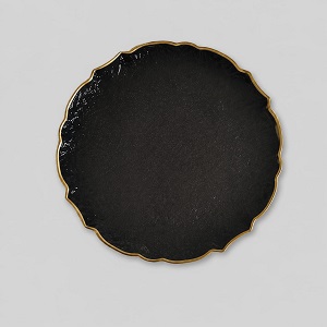 BLACK WITH GOLD TRIM UNDERPLATE