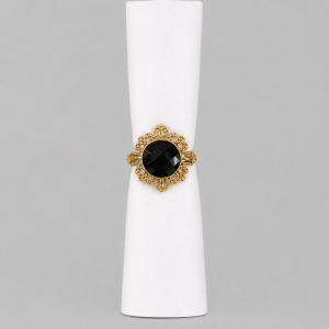 Black & gold napkin ring