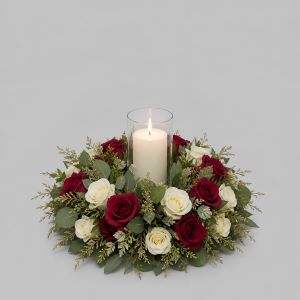 Christmas flower circle