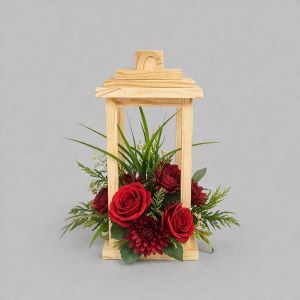 Burgundy flower lantern