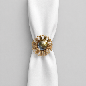 Gold diamond napkin ring