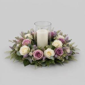 Lilac flat flower circle