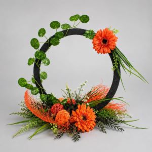Orange flower circle