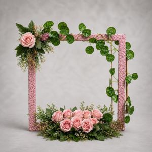 Pink flower square