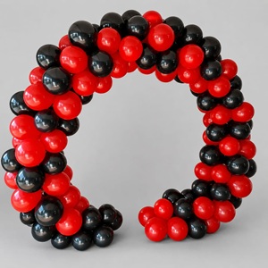 Red black balloon circle