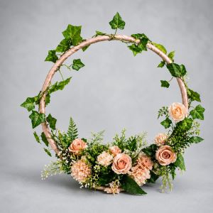 Rose gold flower circle