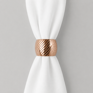 Rose gold solid napkin ring