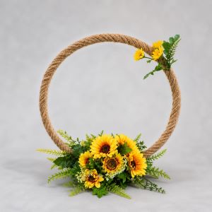 Sunflower flower circle