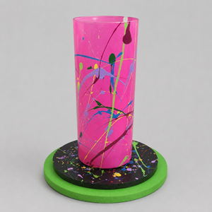80s pink lumo vase