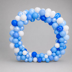 Blue balloon circle