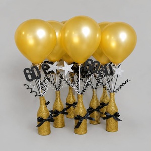 Gold balloon bottles
