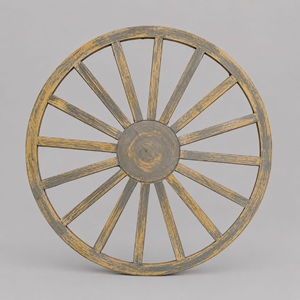 Grey wagon wheel