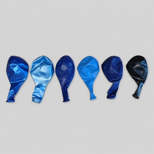 Mixed blue balloons