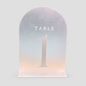 Perspex table number