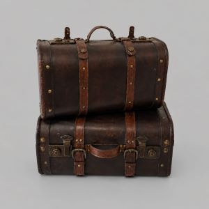 Wooden suitcase props