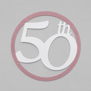 50th rose gold