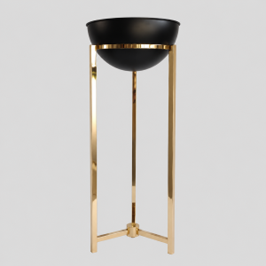 GOLD AND BLACK CONFETTI STAND