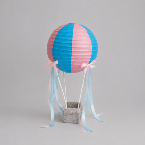 Gender reveal hot air balloon