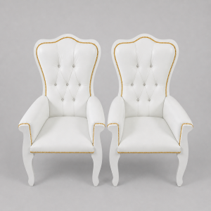 Gold king & queen chairs