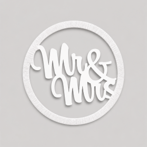 Mr & Mrs 80cm circle