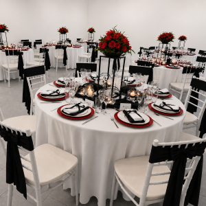 Red wedding decor