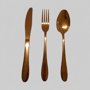 Rose gold cutlery