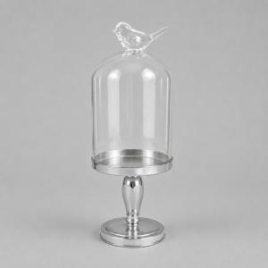 Single glass cup cake stand