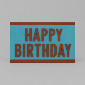 Turq & brown birthday board