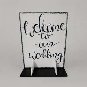 Welcome wedding black