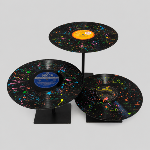 Lp record cup cake stand