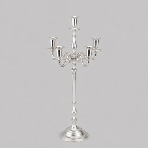 5 tier silver candelabra