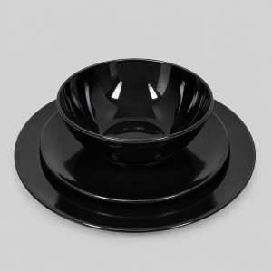 Black crockery