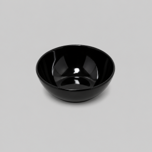 Black dessert bowl