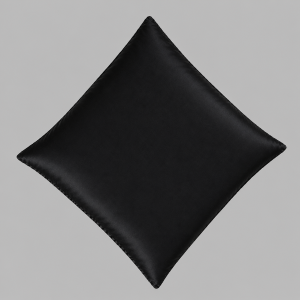 Black silk cushion covers