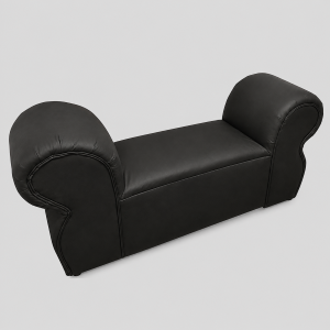 Black two seater couch