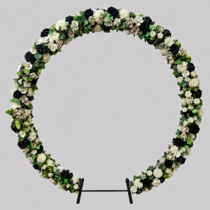 Black & white flower circle 1.5mtr
