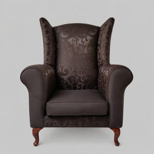 Black wingback chair