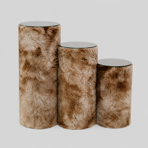 Brown carpet plinths