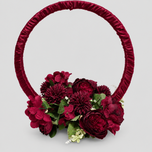 Burgundy flower circle