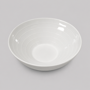 Ceramic salad bowl medium striped
