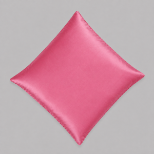 Cerise pink silk cushion