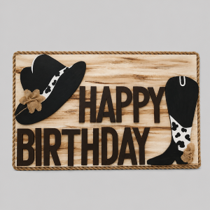 Cowboy birthday brown