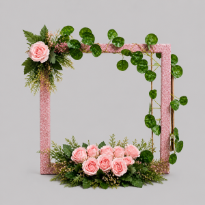 Dusty pink flower square