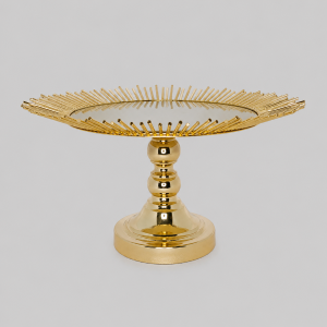 Gold crown cake stand